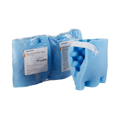 McKesson Heel Protection Pad, 6.5 X 6.5", Blue, Reusable, Pair of 1