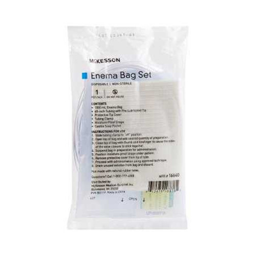 Enema Bag Set McKesson NonSterile 1500 mL 16640 Case/50 MCK BRAND 854375_CS