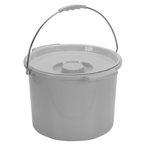 Drive 11108 Commode Bucket with Handle And Cover, 12 Quart, Pack of 1