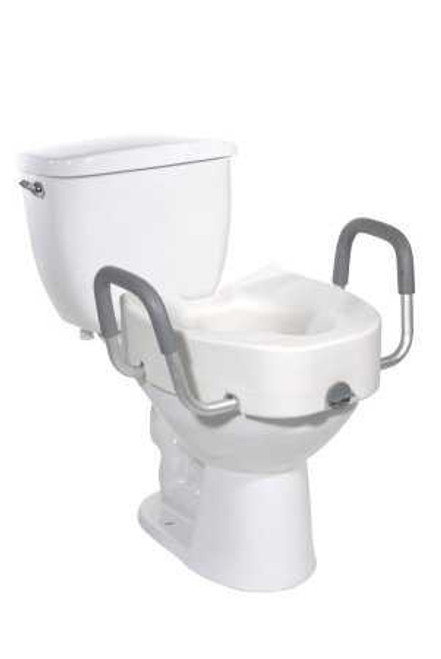 Raised Toilet Seat 4.5 Inch White 300 lbs. 12013 Each/1 12013 DRIVE MEDICAL DESIGN & MFG 648139_EA