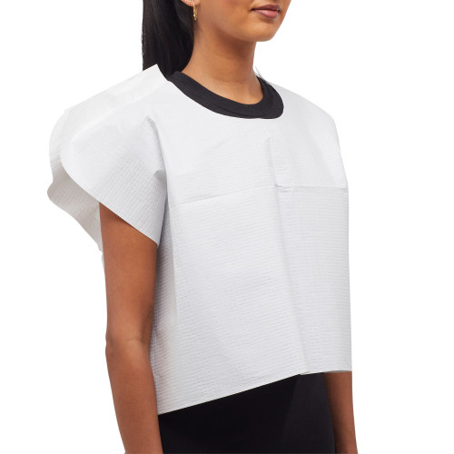 Exam Cape McKesson, White, Front / Back Opening, Without Closure, Unisex, 18-856, Case of 100