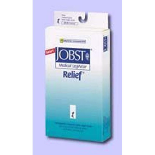 JOBST Relief Knee High Compression Stockings, Closed Toe, XL, 20-30 mmHg, Beige, 114623, Pair of 1