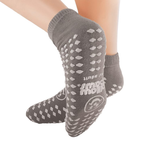 Slipper Socks Pillow Paws 2X-Large Gray Ankle High 1098-001 Pair of 1