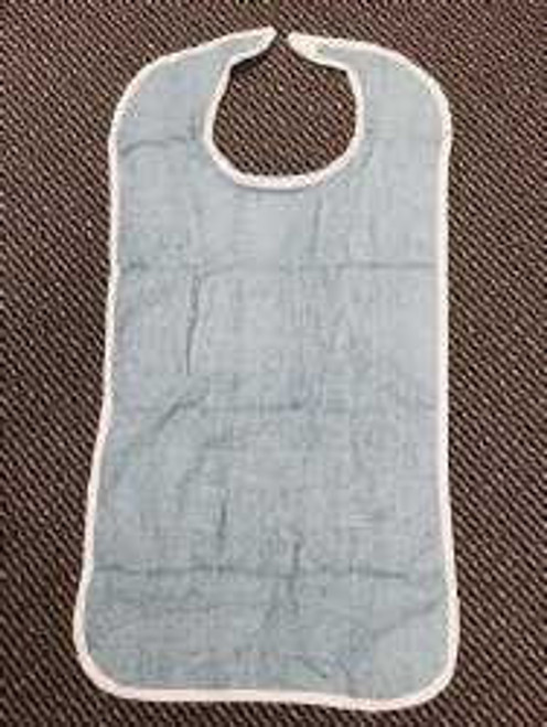 Bib Hook and Loop Closure Reusable Terry Cloth V91-1830BL Each/1 V91-1830BL LEW JAN TEXTILE 1057871_EA