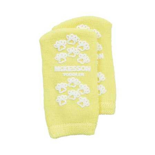 Slipper Socks McKesson Terries Toddler Yellow Above the Ankle 40-3850 Pair/2 40-3850 MCK BRAND 334872_PR