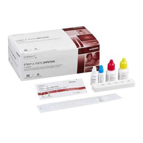 Rapid Diagnostic Test Kit McKesson Consult Strep A Test Throat / Tonsil Saliva Sample CLIA Waived 25 Tests 5003 KT/1 5003 MCK BRAND 951316_KT Rapid Diagnostic Test Kit McKesson Consult Strep A Test Throat / Tonsil Saliva Sample CLIA Waived 25 Tests 5003 KT/1 5003 MCK BRAND 951316_KT