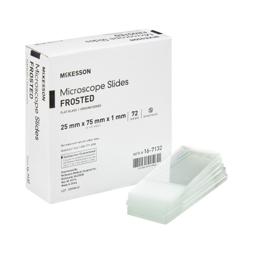 Microscope Slide McKesson 1 x 3 Inch x 1 mm Frosted End 16-7132 Box of 1