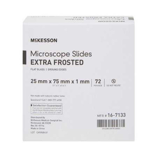 Microscope Slide McKesson 1 X 3 Inch X 1 mm Extra-Frosted 16-7133 Box/72 16-7133 MCK BRAND 464499_BX