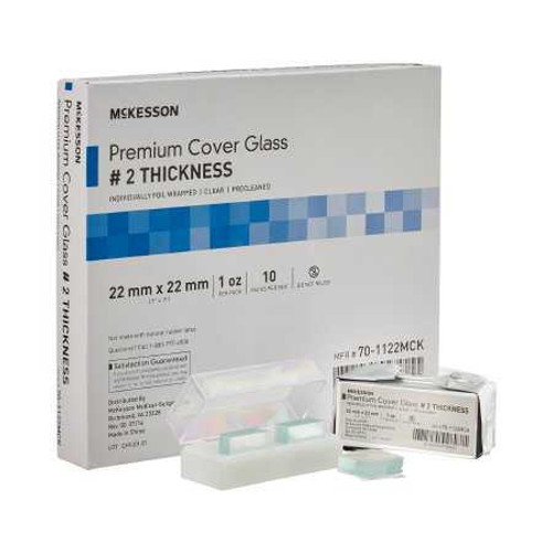 Cover Glass McKesson Square 2 Thickness 22 X 22 mm 70-1122MCK Box/10 70-1122MCK MCK BRAND 938365_BX