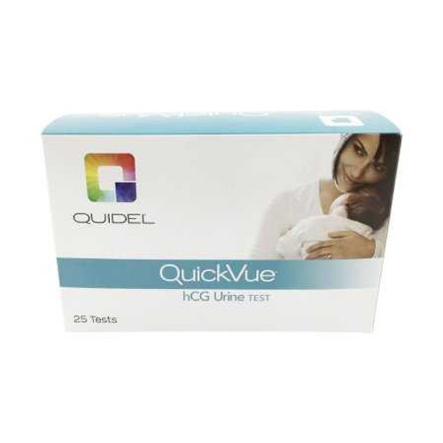 Rapid Diagnostic Test Kit QuickVue One-Step hCG Pregnancy Test Urine Sample CLIA Waived 25 Tests 20109 KT/25 20109 QUIDEL CORPORATION 450296_KT