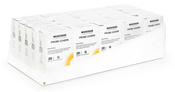 Oral / Rectal Thermometer Probe Cover McKesson LUMEON For LUMEON Oral / Axillary and Rectal Electronic Thermometers 500 Disposable Covers per Box 3072 Box/500 - 46252500 3072 MCK BRAND 855094_BX