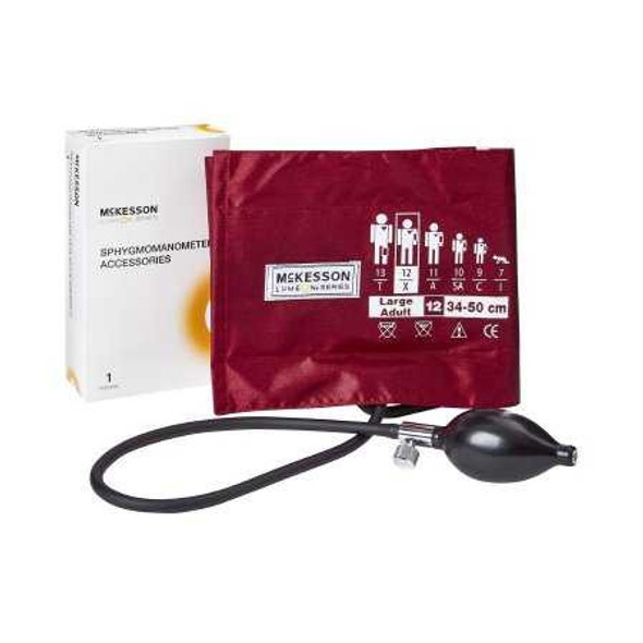 Cuff 2-Tube with Inflation Kit McKesson LUMEON Large Adult Arm 34 to 50 cm Limb Circumference Nylon 01-865-12XBDGM Box/1 01-865-12XBDGM MCK BRAND 803207_BX
