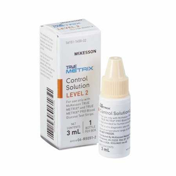 Glucose Control Solution McKesson TRUE METRIX Blood Glucose Testing 3 mL Level 2 06-R5051-2 Case/24 06-R5051-2 MCK BRAND 960301_CS