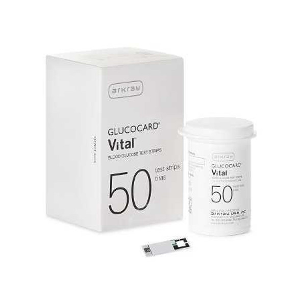 Blood Glucose Test Strips Glucocard Vital 50 Test Strips 760050 Box/50 760050 ARKRAY 893032_BX