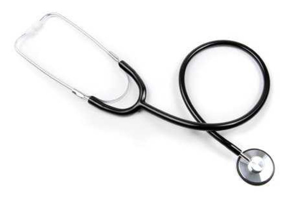 Stethoscope BASIC Black 1-Tube 21 Inch Tube Single Sided Chestpiece - Diaphragm Only 01-660HBKGM Box/10 01-660HBKGM MCK BRAND 1007588_BX