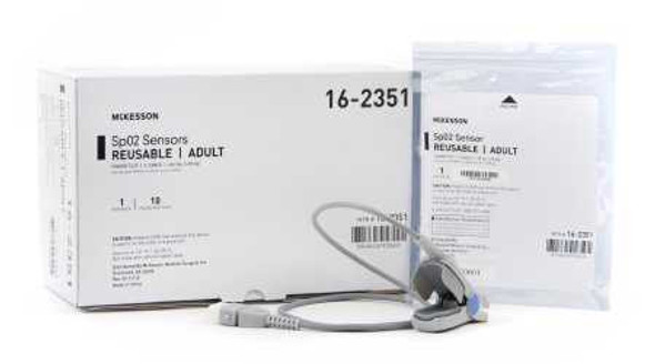 Pulse Oximeter Finger Sensor McKesson Finger 16-2351 Case/10 16-2351 MCK BRAND 1027182_CS