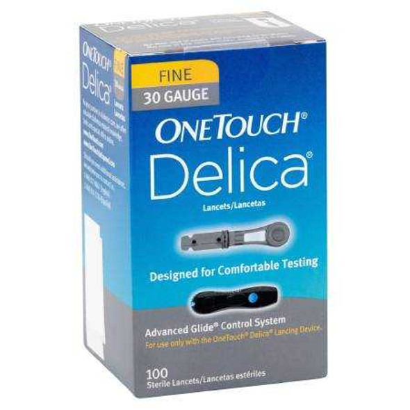 Lancet OneTouch Delica Adjustable Depth Lancet Needle 30 Gauge Twist Top 022-595 Box/100 - 024011 022-595 LIFESCAN INC. 1151251_BX
