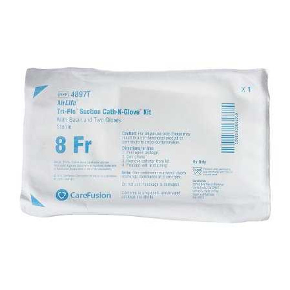 Suction Catheter Kit AirLife Cath-N-Glove 8 Fr. NonSterile 4897T Case/100 4897T CAREFUSION SOLUTIONS LLC 251284_CS