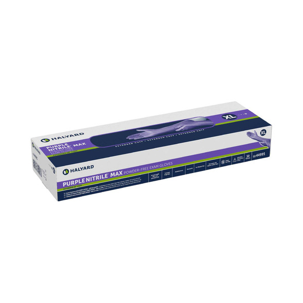 Exam Glove Purple Nitrile Max NonSterile Purple Powder Free Nitrile Ambidextrous Fully Textured Not Chemo Approved X-Large 44995 Case/400 44995 HALYARD SALES LLC 1051227_CS