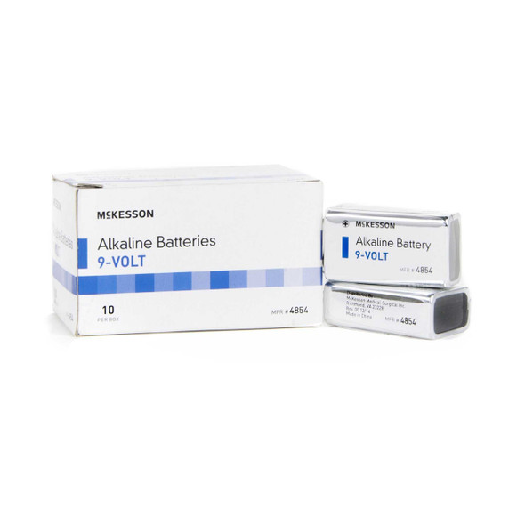Alkaline Battery McKesson 9V Cell 9V Disposable Each/1 4854 MCK BRAND 862351_EA