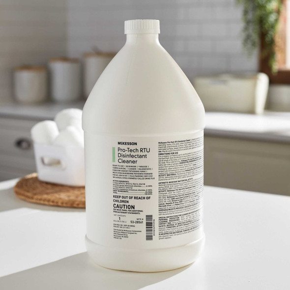 Surface Disinfectant Cleaner McKesson Pro-Tech Alcohol Based Liquid 1 gal. Container Manual Pour Floral Scent 53-28561 Case/4 53-28561 MCK BRAND 484483_CS