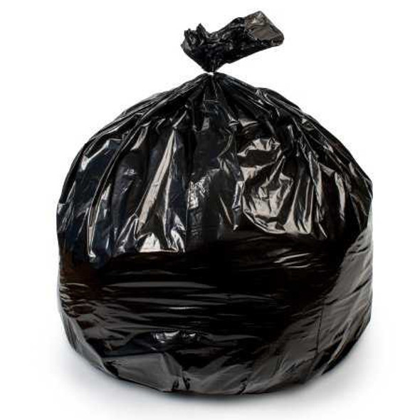 Trash Bag Colonial Bag LLDPE XX Heavy Duty Black 60 gal. 1.35 Mil. 38 X 58 Inch Twist Tie X-Seal Bottom Flat Pack TGG-58XH Case/100 TGG-58XH COLONIAL BAG CORPORATION 862344_CS