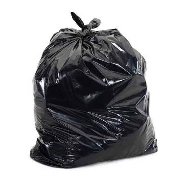 Trash Bag Colonial Bag 10 gal. Black HDPE 6 Mic. 24 x 24 Inch X-Seal Bottom Coreless Roll HCR24LB Case of 1000 HCR24LB Colonial Bag 850967_CS
