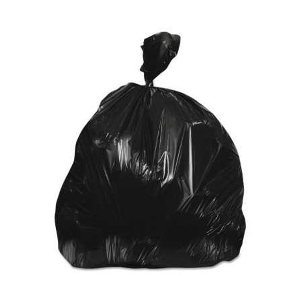 Trash Bag Heritage LLDPE Heavy Duty Black 40 - 45 gal. 0.70 Mil. 40 X 46 Inch Twist Tie Flat Pack H8046HK Case/125 H8046HK SAALFELD REDISTRIBUTION 501913_CS