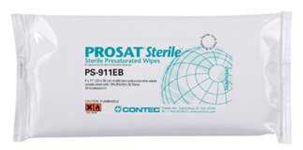 PROSAT Sterile PreSaturated Cleanroom Wipe ISO Class 5 White Sterile Polypropylene 9 X 11 Inch Disposable 18999474 Pack/30 18999474 FISHER SCIENTIFIC 740603_PK