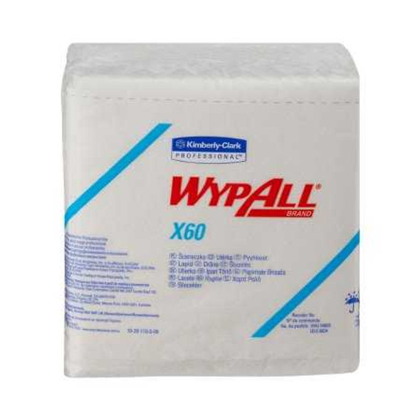 WypAll X60 Task Wipe Light Duty White NonSterile Cellulose / Polypropylene 12 X 12-1/2 Inch Reusable 34865 Case/912 34865 KIMBERLY CLARK PROFESSIONAL & 449763_CS