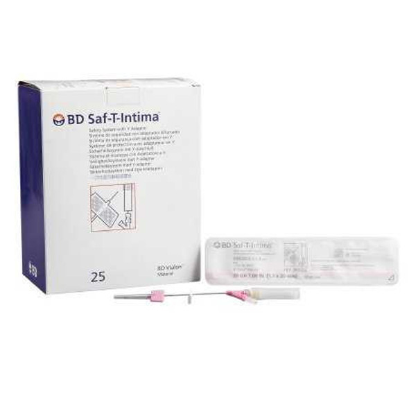 Peripheral Catheter System Saf-T-Intima 20 Gauge 1 Inch Retracting Needle 383336 Box/25 383336 BECTON-DICKINSON 330112_BX