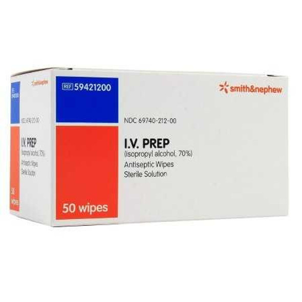 Alcohol Prep Pad IV PREP Isopropyl Alcohol 70% Individual Packet Sterile 59421200 Each/1 59421200 UNITED / SMITH & NEPHEW 175828_EA

Actual Product May Vary. See Product Specifications for more detailed information.