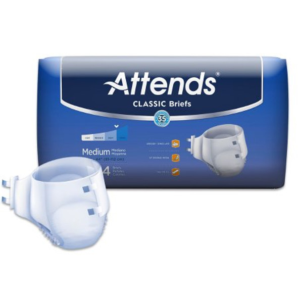 Adult Incontinent Brief Attends Tab Closure Medium Disposable Heavy Absorbency BRB20 Case/96