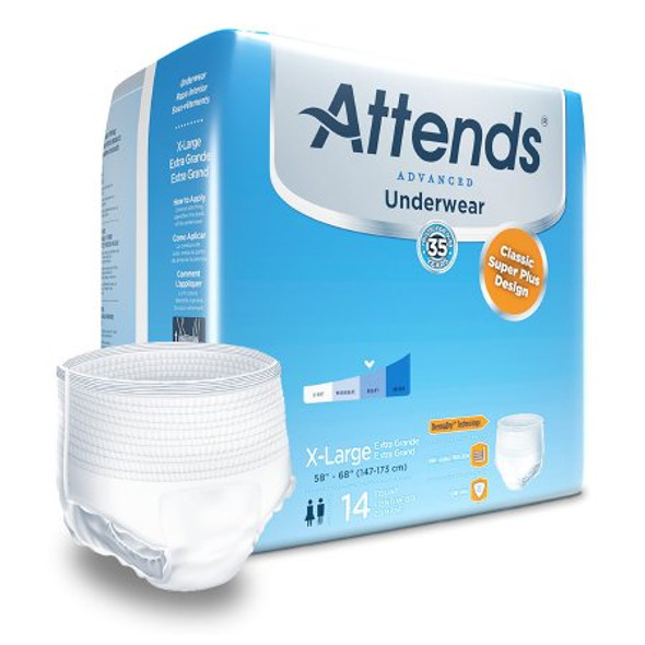 Adult Absorbent Underwear Attends Pull On X-Large Disposable Heavy Absorbency APP0740 Case/56