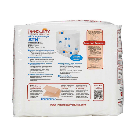 Adult Incontinent Brief Tranquility Atn Tab Closure Medium Disposable Heavy Absorbency 2185 Case/96 2185 PRINCIPAL BUSINESS ENT., INC. 451111_CS