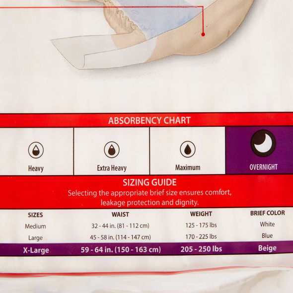 Adult Incontinent Brief Wings Tab Closure X-Large Disposable Heavy Absorbency 67035 Case/4 67035 KENDALL HEALTHCARE PROD INC. 864861_CS