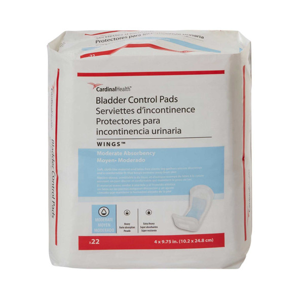 Bladder Control Pad Sure Care™ 4 x 9-3/4 Inch Moderate Absorbency Polymer Core One Size 1100B Bag of 22 1100B Sure Care™ 731677_BG