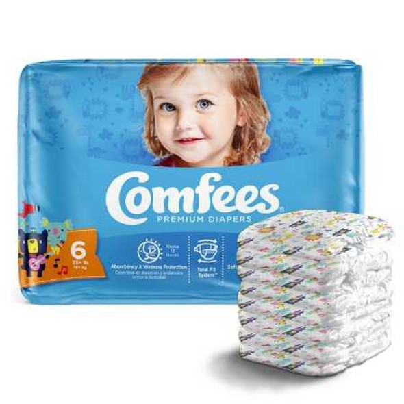 Baby Diaper Comfees Tab Closure Size 6 Disposable Moderate Absorbency CMF-6 Case/92 CMF-6 ATTENDS HEALTHCARE PRODUCTS 907035_CS
