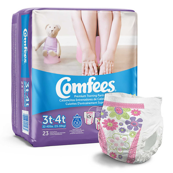 Toddler Training Pants Comfees Pull On 3T - 4T Disposable Moderate Absorbency CMF-G3 BG/23 CMF-G3 ATTENDS HEALTHCARE PRODUCTS 955453_BG