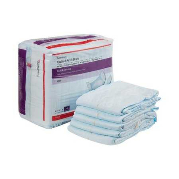 Adult Incontinent Brief Wings Tab Closure Large Disposable Heavy Absorbency 67034 Bag/1 67034 KENDALL HEALTHCARE PROD INC. 864860_BG