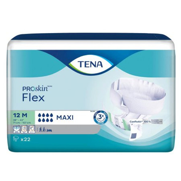 Adult Incontinent Belted Undergarment TENA Flexi Maxi Pull On Size 12 Disposable Heavy Absorbency 67837 Case/66
