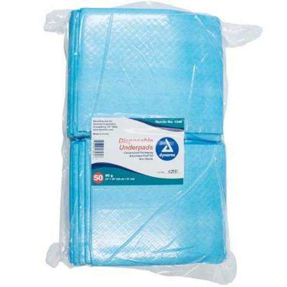 Underpad Chux 23 X 36 Inch Disposable Fluff Light Absorbency 1346 Case/150 1346 DYNAREX CORP. 855411_CS