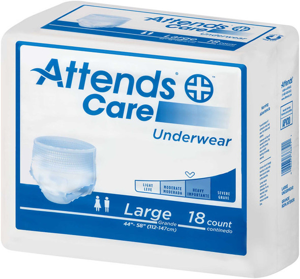 Adult Absorbent Underwear Attends Pull On Large Disposable Moderate Absorbency APV30100 Case/100 APV30100 ATTENDS HEALTHCARE PRODUCTS 1028711_CS