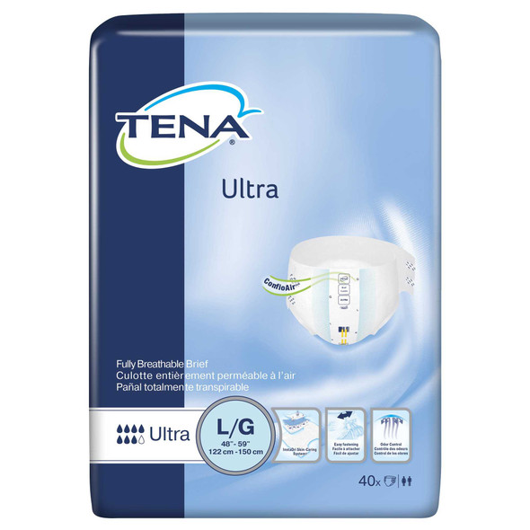 Adult Incontinent Brief TENA Ultra Tab Closure Large Disposable Moderate Absorbency 67351 Bag/1 67351 SCA PERSONAL CARE 580352_BG