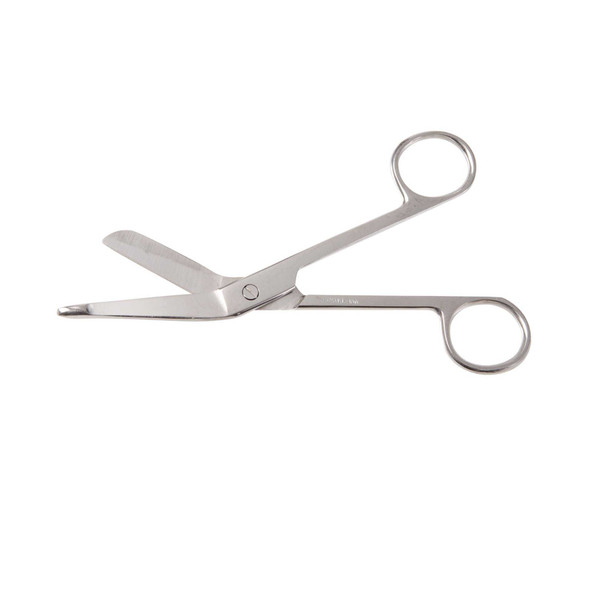 Precision Bandage Scissors Lister 5-1/2 Inch Stainless Steel Finger Ring Handle Angled Blunt/Blunt 25-702-000 Each/1 25-702-000 DMS HOLDINGS, INC. 706116_EA