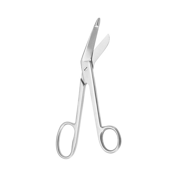 McKesson Argent Bandage Scissors Lister 8 Inch Surgical Grade Stainless Steel NonSterile Finger Ring Handle Angled Blunt/Blunt 43-1-242 Each/1 43-1-242 MCK BRAND 970131_EA