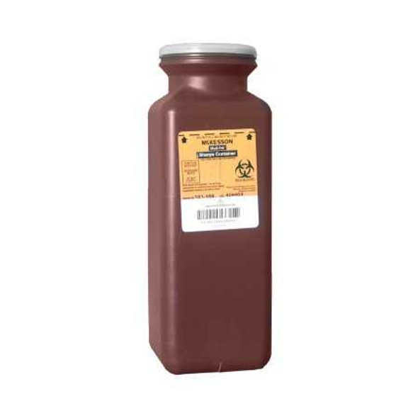 Multi-purpose Sharps Container Medi-Pak 2-Piece 10H X 3.5W X 3.5D Inch 1.7 Quart Red Base Vertical Entry Lid 101-185 Case/20 101-185 MCK BRAND 586912_CS