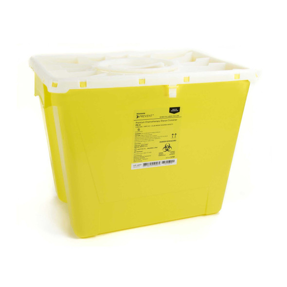 Sharps Container McKesson Prevent 13.5H X 17.3W X 13L Inch 8 Gallon Yellow - Chemo 2258 Case/9 2258 MCK BRAND 854427_CS