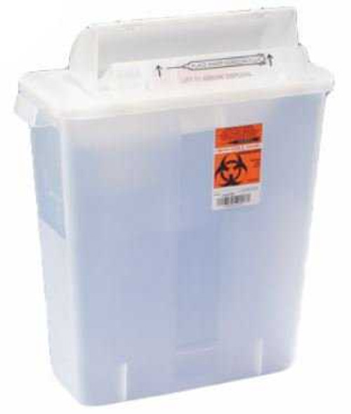 Multi-purpose Sharps Container SharpStar In-Room 1-Piece 16.5H X 13.75W X 6D Inch 12 Quart Translucent Base Horizontal Entry Lid 8536SA Each/1 8536SA KENDALL HEALTHCARE PROD INC. 277085_EA