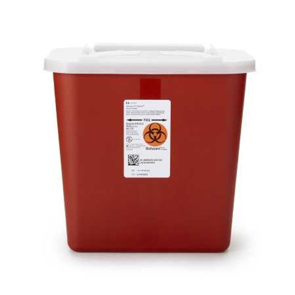 Multi-purpose Sharps Container Sharps-A-Gator 10.25H X 7D X 10.5W Inch 2 Gallon Red Base Sliding Lid 31142222 Case/20 31142222 KENDALL HEALTHCARE PROD INC. 566144_CS